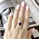 Серебряное кольцо с натуральным сапфиром 3.873ct, фианитами, вес изделия 2,44 гр (2162513) - изображение 5