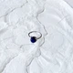 Серебряное кольцо с натуральным сапфиром 3.873ct, фианитами, вес изделия 2,44 гр (2162513) - изображение 6