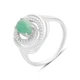 Серебряное кольцо с натуральным изумрудом 1.35ct, фианитами, вес изделия 4,02 гр (2161974) - изображение 1