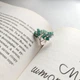 Срібна каблучка з натуральним смарагдом 2.8ct, вага виробу 5,41 гр (2163527) - зображення 4