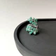Срібна каблучка з натуральним смарагдом 2.8ct, вага виробу 5,41 гр (2163527) - зображення 7