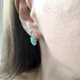 Серебряные серьги с натуральным изумрудом 1.189ct, фианитами (2163459) - изображение 7