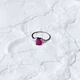Срібна каблучка з натуральним рубіном 2.511ct, фіанітами, вага виробу 2,86 гр (2165163) - зображення 6