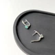 Серебряные серьги с натуральным изумрудом 1.239ct, фианитами (2162315) - изображение 2