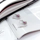 Серебряные серьги с натуральным рубином 4.124ct, фианитами (2165255) - изображение 4