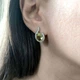 Серебряные серьги с Натуральным зеленим кварцем 5.125ct, фианитами (2162209) - изображение 7