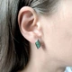 Серебряные серьги с натуральным изумрудом 0.969ct (2163619) - изображение 6