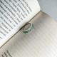 Срібна каблучка з натуральним смарагдом 1.803ct, фіанітами, вага виробу 2,04 гр (2162247) - зображення 4