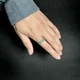 Срібна каблучка з натуральним смарагдом 1.803ct, фіанітами, вага виробу 2,04 гр (2162247) - зображення 8