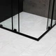 Комплект: Душова кабіна DUSEL DSL194B Black matt 1000*1000, скло прозоре+ Душова система з термостатом DUSEL CENTRO - зображення 8