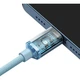USB кабель Type-C на Lightning для iPhone Baseus Crystal Shine Series (2m, 20W, 480 Mbps). Sky Blue - зображення 5