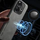 Кожаный чехол - накладка X&E для Xiaomi Poco F6 / Redmi Turbo 3 с металлической вставкой gray - изображение 2
