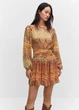 Платье MANGO 57073820-OLI-LM Оранжевый с разноцветным M KL0006 - изображение 1