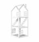 Детская полка-домик с окнами BUSY WOOD 50х50х130 см Белый - изображение 1
