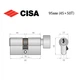 Циліндр CISA C2000 95T (45*50T) нікель матовий 3 ключі - зображення 8