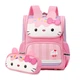 Шкільний рюкзак Hello Kitty + пенал, портфель для дівчаток ортопедичний Рожевий/фіолетовий - 1-3 клас, висота 37см - зображення 2
