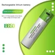 Комплект 2 шт. аккумуляторные батарейки Smartoools 18650 3.7V 2000Mah с зарядкой Type-C (Зеленый) - изображение 4