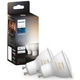 Philips Hue Лампа розумна GU10, 5W(50Вт), 2200K-6500K, Tunable white, ZigBee, Bluetooth, димування, 2шт - зображення 1