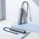 Переходник USB-hub хаб 4-в-1 BOROFONE DH12 |Type-C to USB3.0*4 L=0.2M| Серый - изображение 8