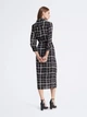 Платье на запах миди осеннее женское Calvin Klein 59130070 8 Черный/Белый (1159811990) - изображение 2