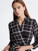 Платье на запах миди осеннее женское Calvin Klein 59130070 8 Черный/Белый (1159811990) - изображение 4