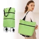Сумка на колесах складная Portable, 45х40х12 см, Зеленый - изображение 1