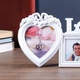 Фоторамка настольная двойная 15x15 см и 10x15 см, Love, Белая - изображение 4