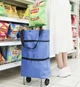 Сумка на колесах складная Portable, 45х40х12 см, Синий - изображение 4