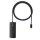 USB-хаб адаптер Baseus Lite Series 4in1 Type-C to USB3.0*4 1 м Black (WKQX030401) - изображение 1