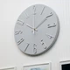 Часы настенные бесшумные Losso Premium MODERN CM-30 серые (серебристые цифры) - изображение 2