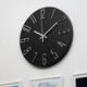 Часы настенные бесшумные Losso Premium MODERN CM-30 черные (серебристые цифры) - изображение 2