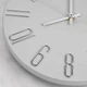 Часы настенные бесшумные Losso Premium MODERN CM-30 серые (серебристые цифры) - изображение 5