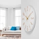 Часы настенные бесшумные Losso Premium MODERN CM-30 белые (золотые цифры) - изображение 7
