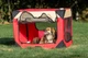 Мягкая клетка для собак SENFUL Pet Soft Crate с флисовым ковриком и чехлом, красно бежевая, 3XL (102х69х69 см) - изображение 3