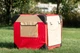 Мягкая клетка для собак SENFUL Pet Soft Crate с флисовым ковриком и чехлом, красно бежевая, 3XL (102х69х69 см) - изображение 7