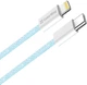 Кабель ColorWay Type-C - Apple Lightning braided cotton PD Fast Charging 27W 1 м Blue (CW-CBPDCL061-BL) - зображення 6