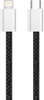 Кабель ColorWay Type-C - Apple Lightning braided cotton PD Fast Charging 27W 1 м Black (CW-CBPDCL061-BK) - изображение 2