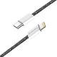 Кабель ColorWay Type-C - Apple Lightning braided cotton PD Fast Charging 27W 1 м Black (CW-CBPDCL061-BK) - изображение 5
