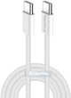 Кабель ColorWay Type-C - Type-C braided cotton PD Fast Charging 60W 3А 1 м Grey (CW-CBPDCC061-GR) - изображение 1