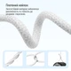 Кабель ColorWay Type-C - Type-C braided cotton PD Fast Charging 60W 3А 1 м Grey (CW-CBPDCC061-GR) - изображение 9