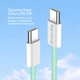 Кабель ColorWay Type-C - Type-C braided cotton PD Fast Charging 60W 3А 1 м Green (CW-CBPDCC061-G) - изображение 8