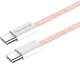 Кабель ColorWay Type-C - Type-C braided cotton PD Fast Charging 60W 3А 1 м Pink (CW-CBPDCC061-P) - зображення 6