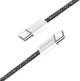 Кабель ColorWay Type-C - Type-C braided cotton PD Fast Charging 60W 3А 1 м Black (CW-CBPDCC061-BK) - зображення 4