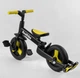Детский двухколесный велосипед-трансформер Best Trike 58195 колеса PU 10’’ родительская ручка съемные педали Желтый - изображение 2