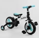 Детский двухколесный велосипед-трансформер Best Trike 56659 колеса PU 10’’ родительская ручка съемные педали Бирюзово-белый - изображение 4