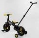 Детский двухколесный велосипед-трансформер Best Trike 58195 колеса PU 10’’ родительская ручка съемные педали Желтый - изображение 4