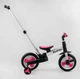 Детский двухколесный велосипед-трансформер Best Trike 55475 колеса PU 10’’ родительская ручка съемные педали Розово-белый - изображение 4