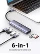 USB-хаб UGREEN CM195 USB-C to 3xUSB 3.0 + HDMI 4K@30Hz + SD/TF Space Grey (70410) - изображение 3