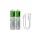 Комплект 2 шт. аккумуляторные батарейки Smartoools AAA 500 mah + зарядка Type-C (Зеленый) - изображение 5