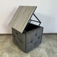 Пуф-трансформер 5в1 со столиком Дуб платиновый/Серо-коричневый 470х470х450 мм - изображение 2